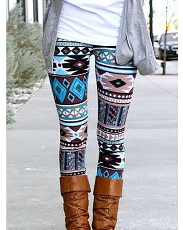 vintage print leggings for women p574618