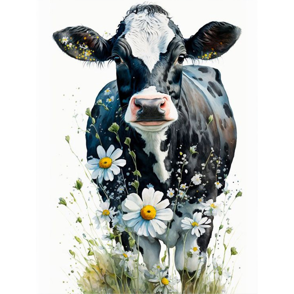 Black Cow Diamond Painting 