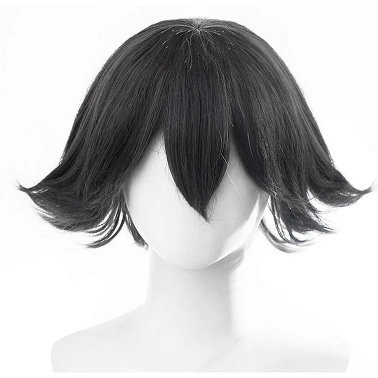 Edogawa Rampo Black Cosplay Wig Heat Resistant Synthetic Hair Carnival Halloween Party Props
