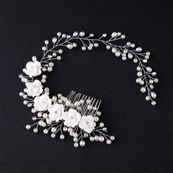 New Fashion Lengthen Flower Hair Jewelry Wedding Hair Accessories - Chicaggo