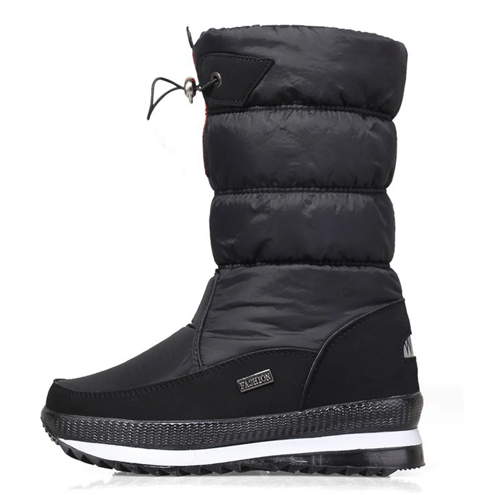 Smiledeer Thickened and warm mid-calf winter casual waterproof anti-skid boots