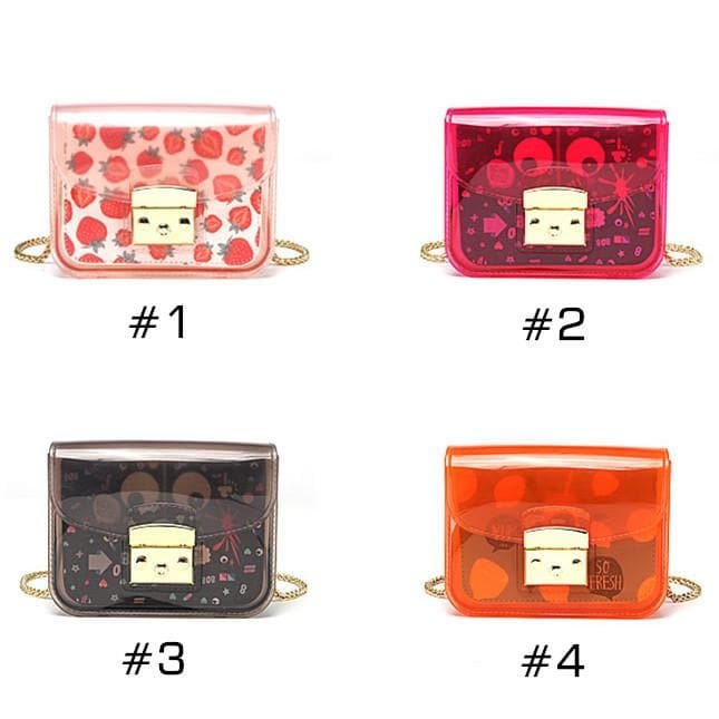 Kawaii Transparent Jelly Cross Body Bag SP13988