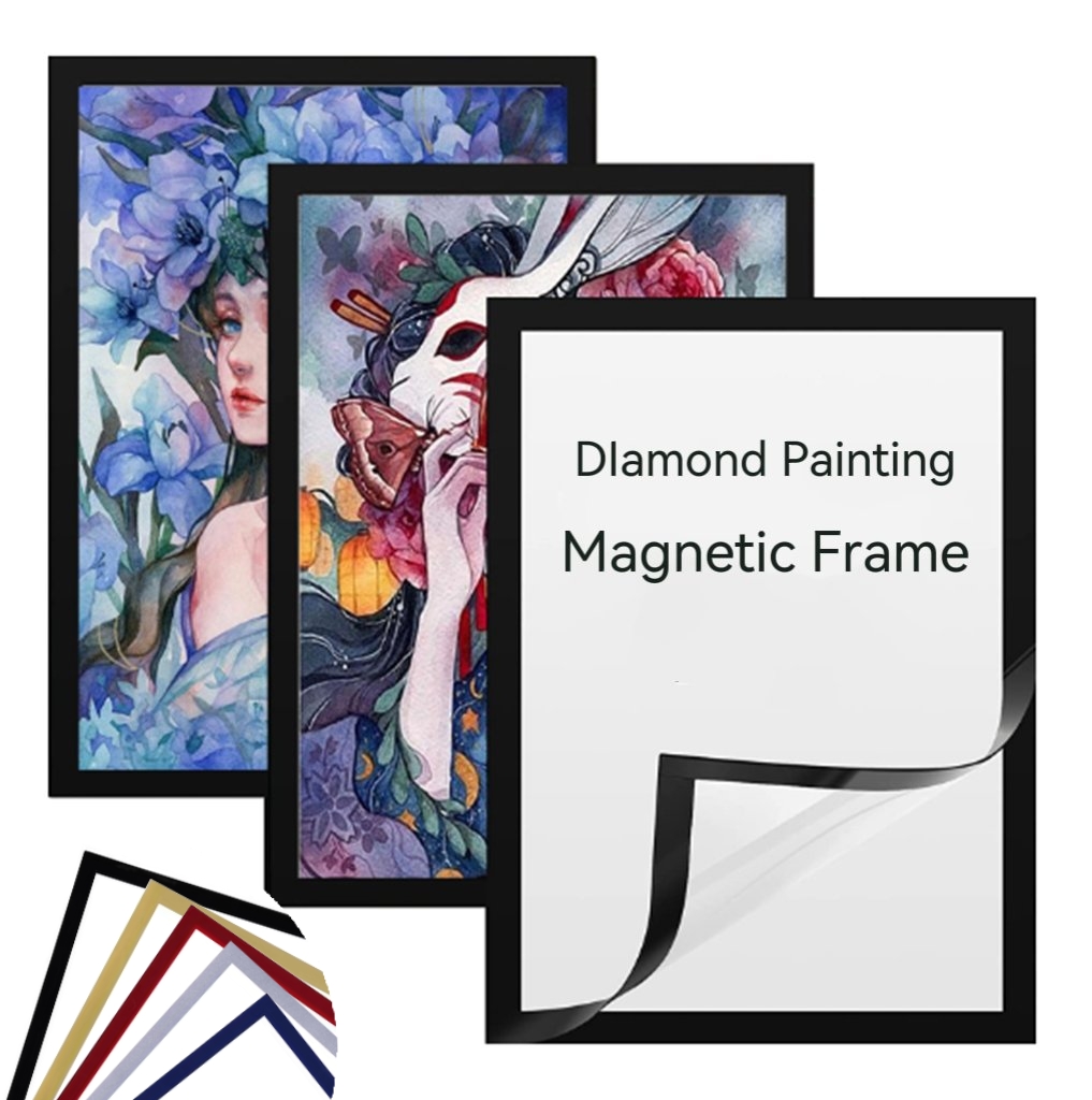 Set of 4 Magnetic Diamond Painting Frames 30x40 cm, Magnetic Diamond Art  Frame Self-Adhesive, Inside Size 25x35 cm Perfect Diamond Painting  Accessories for Home Decor and Kids Art : : Home 