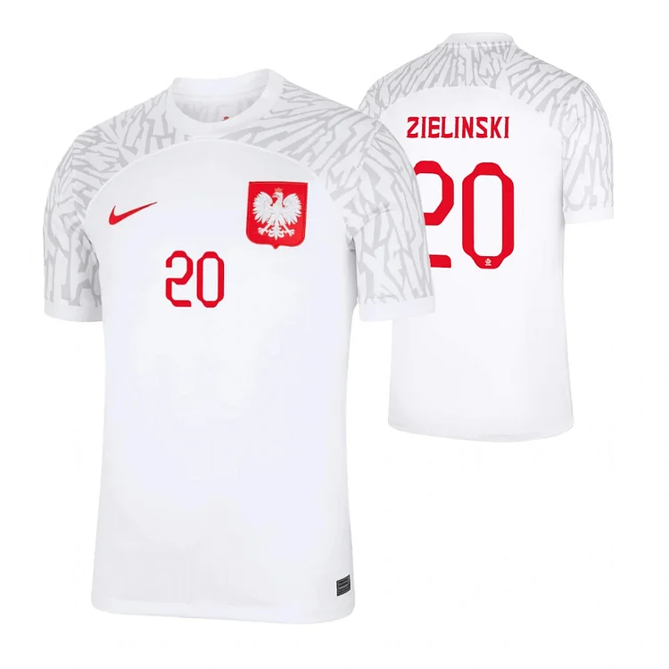 Poland Piotr Zielinski 20 Home Shirt Kit World Cup 2022