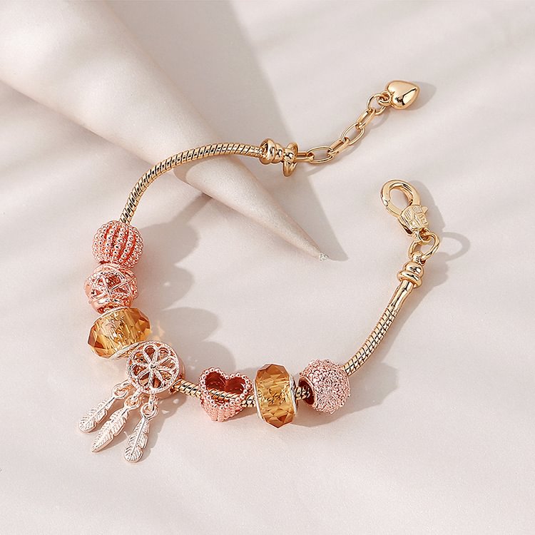 Fashion Dreamcatcher Openwork Heart Beaded Bracelet KERENTILA