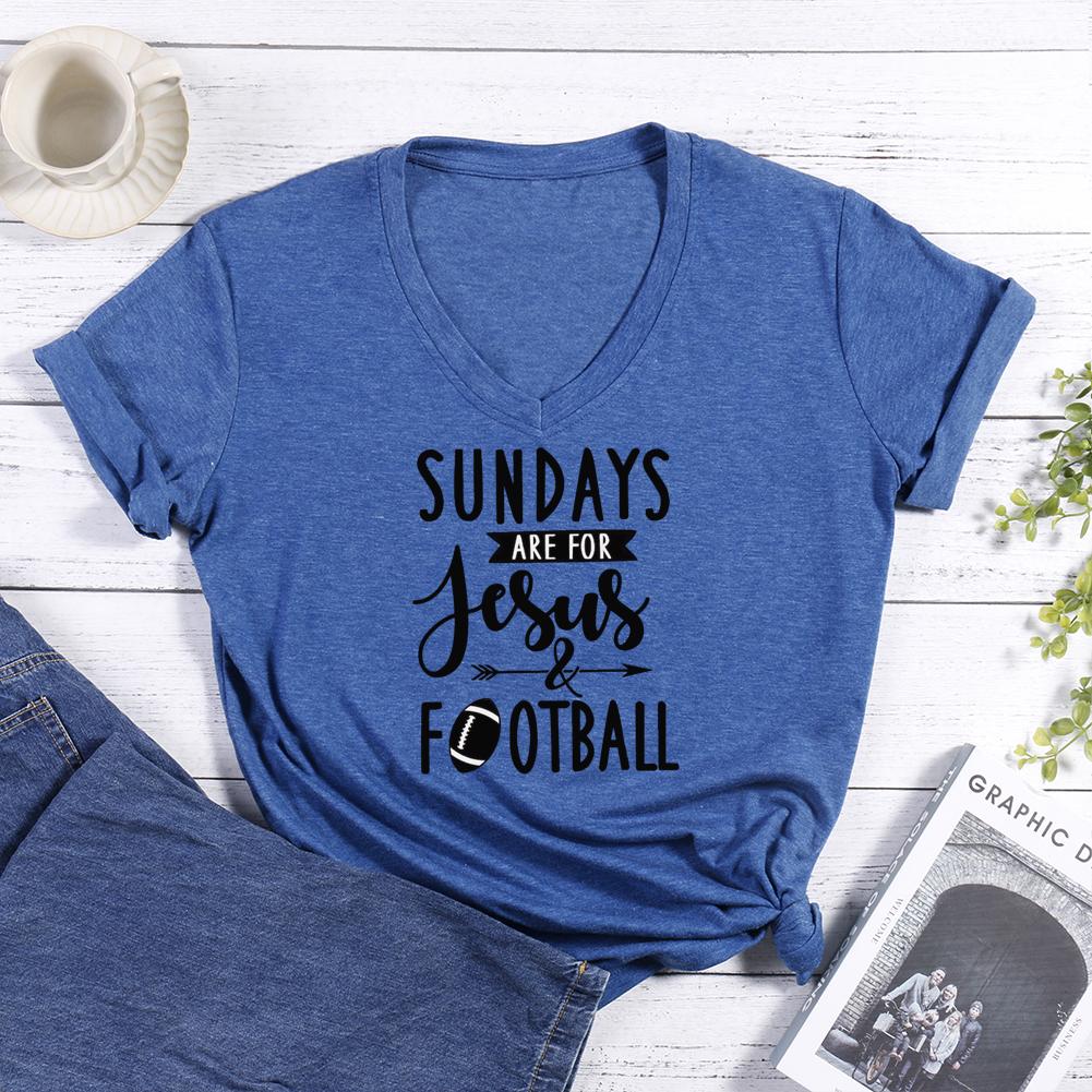 Sundays are for football V-neck T Shirt-Guru-buzz