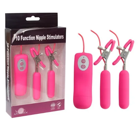 10 Frequency Breast Clip Nipple Stimulation Breast Provocative Toy - Rose Toy