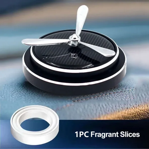 Electronics Air Freshener Solar Automobile Interior Accessories alloy Propeller Rotating Auto Perfume Diffuser For Car