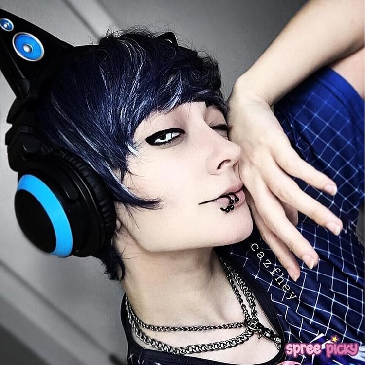 Blue Grey Mixed Harajuku Wig SP166847