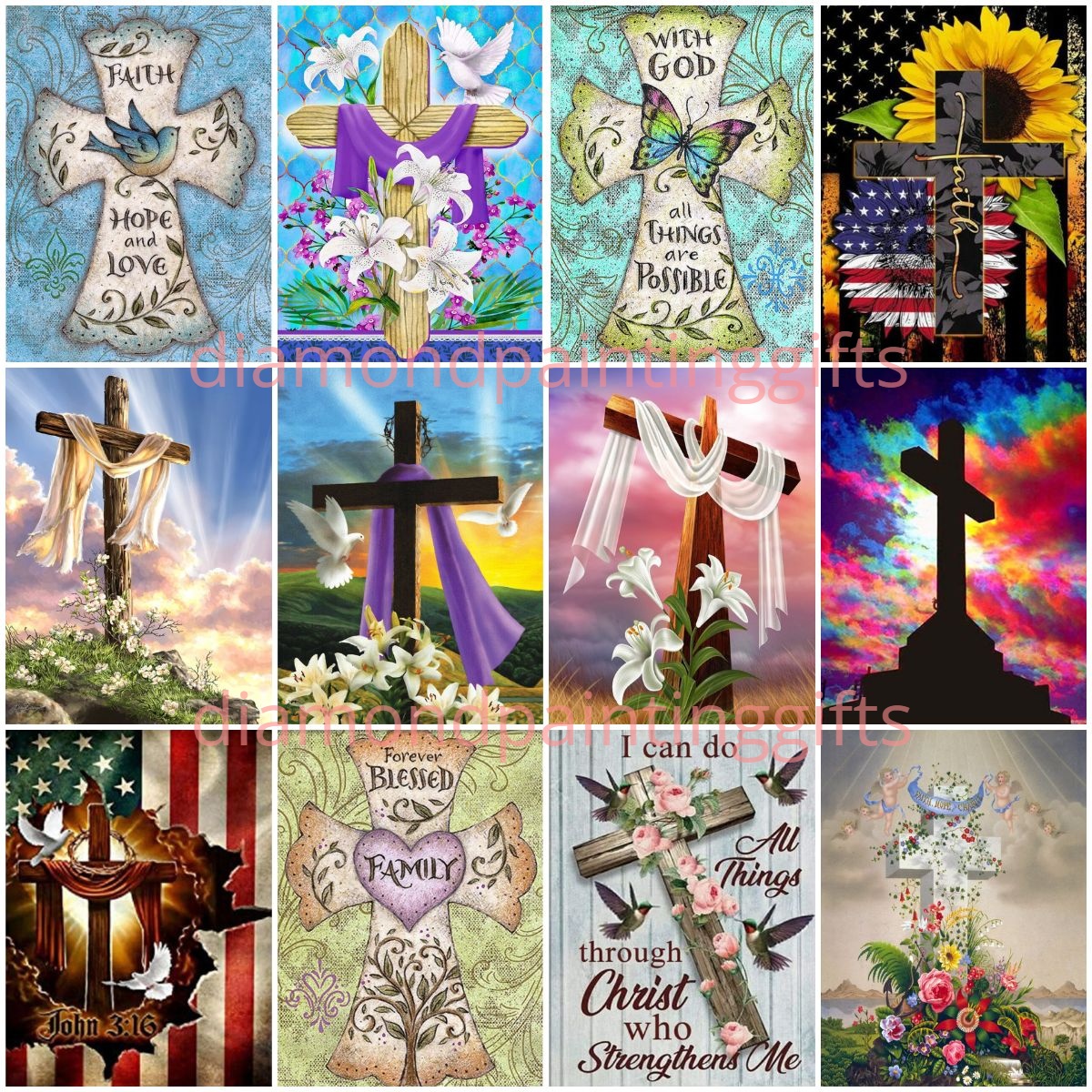 Diamondpaintinggifts Full Drill Diamond Painting Holy Cross