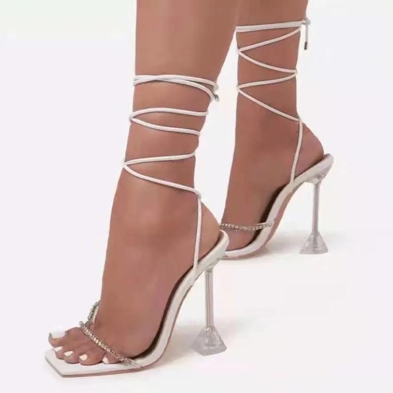 Women's Lace-up High Heel Sandals