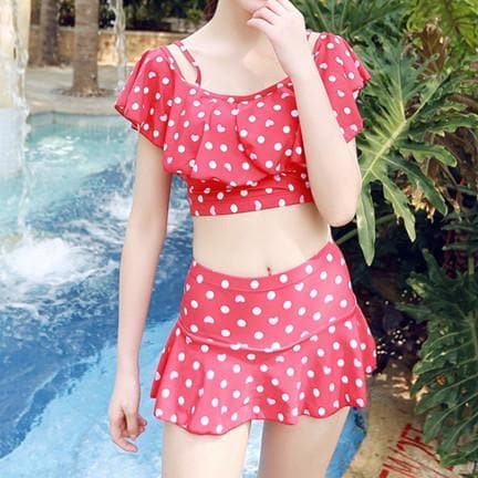 Kawaii Dot Bow Two-Piece Swimsuit SP179241