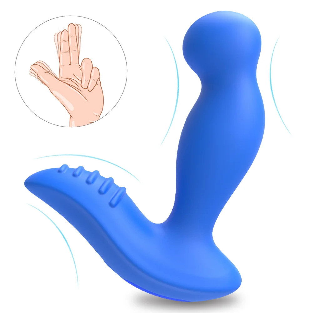 Men's Prostate Massager Pull Bead Anal Plug Masturbator - Rose Toy