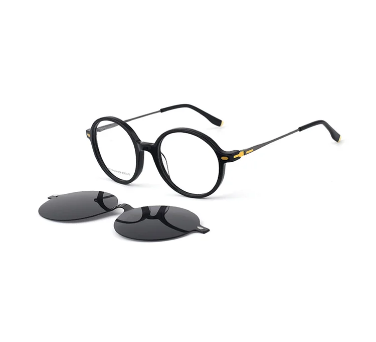 BMC1292  Enjoy the convenience of clip-on eyeglasses for seamless transition between indoor and outdoor settings