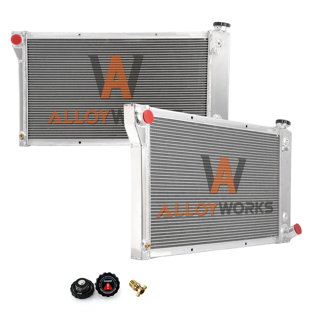 Alloyworks 4 Rows All-aluminum Radiator For 1967-1972 Chevy Blazer Truck C10 C20 C30 K10 K20 Suburban L6 V8 GMC 4.0L 4.8L 5.0L 5.7L 6.6L 19-1/4" Height x 33-7/8" Width