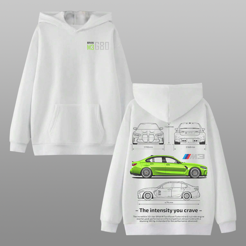 BMW G80 M3 Car Printed Men's Hoodie - Devcarry