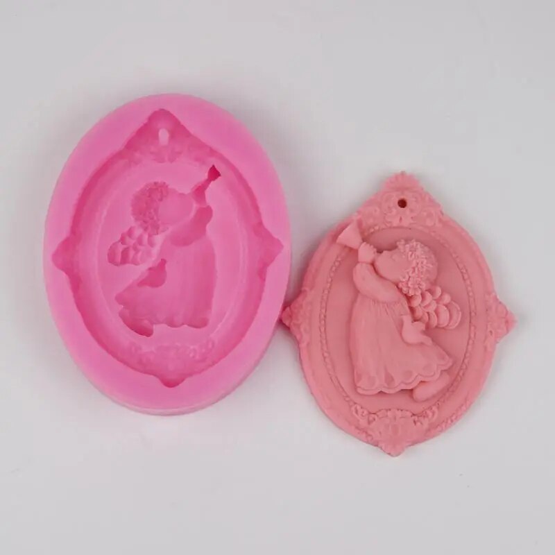 3D silicone mold for cake decoration, baby soap, plaster pendant, hanging craft, DIY resin molds