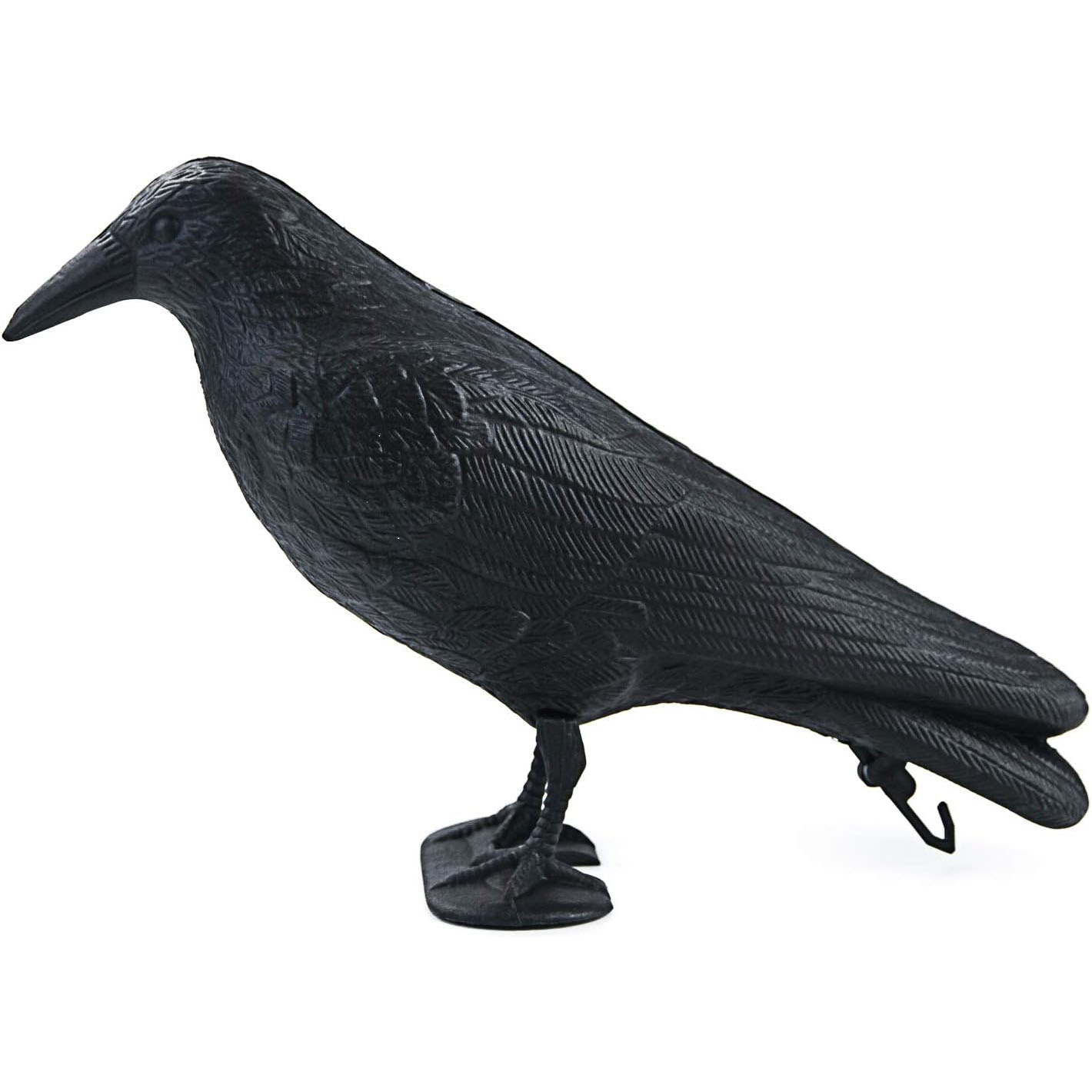 Crow Decoys Full Body Plastic Crow Decoy for Hunting with Feet Stake