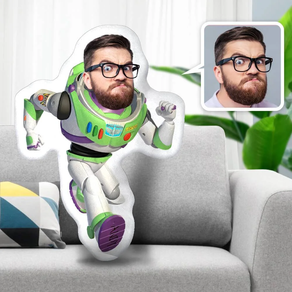 Custom Pillow Face Body Pillow Buzz Lightyear-Toy Story Personalized Photo Pillow Gift Pillow Toy Throw Pillow MiniMe Pillow Dolls and Toys