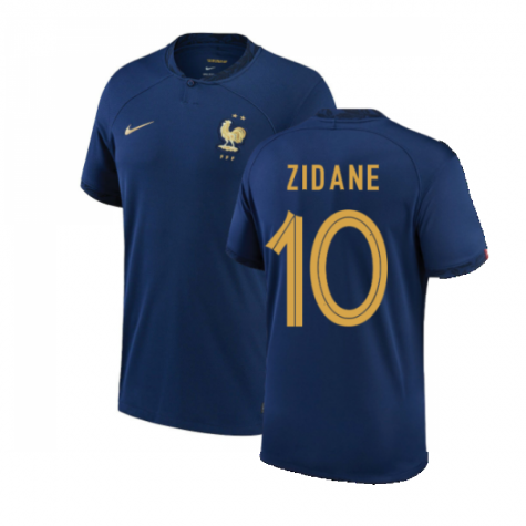 France Zinedine Zidane 10 Home Shirt Kit World Cup 2022