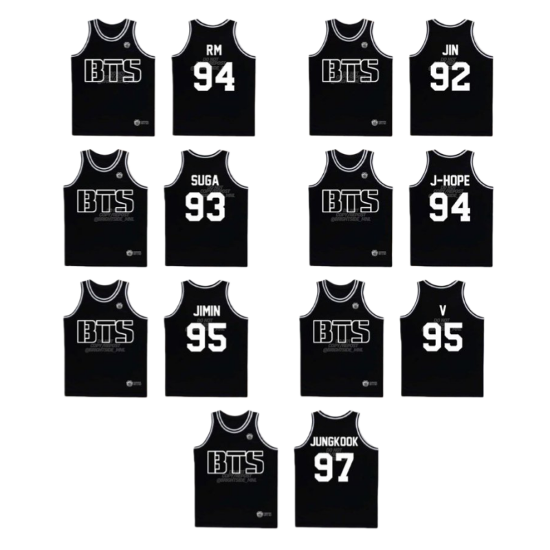 BTS World Tour Basketball Jersey | Black Member Edition 💜