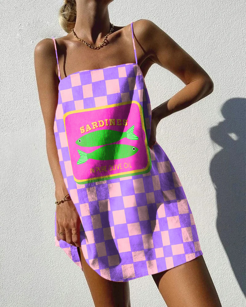 Orvienne - Mini Dress with Crab Print main image 1