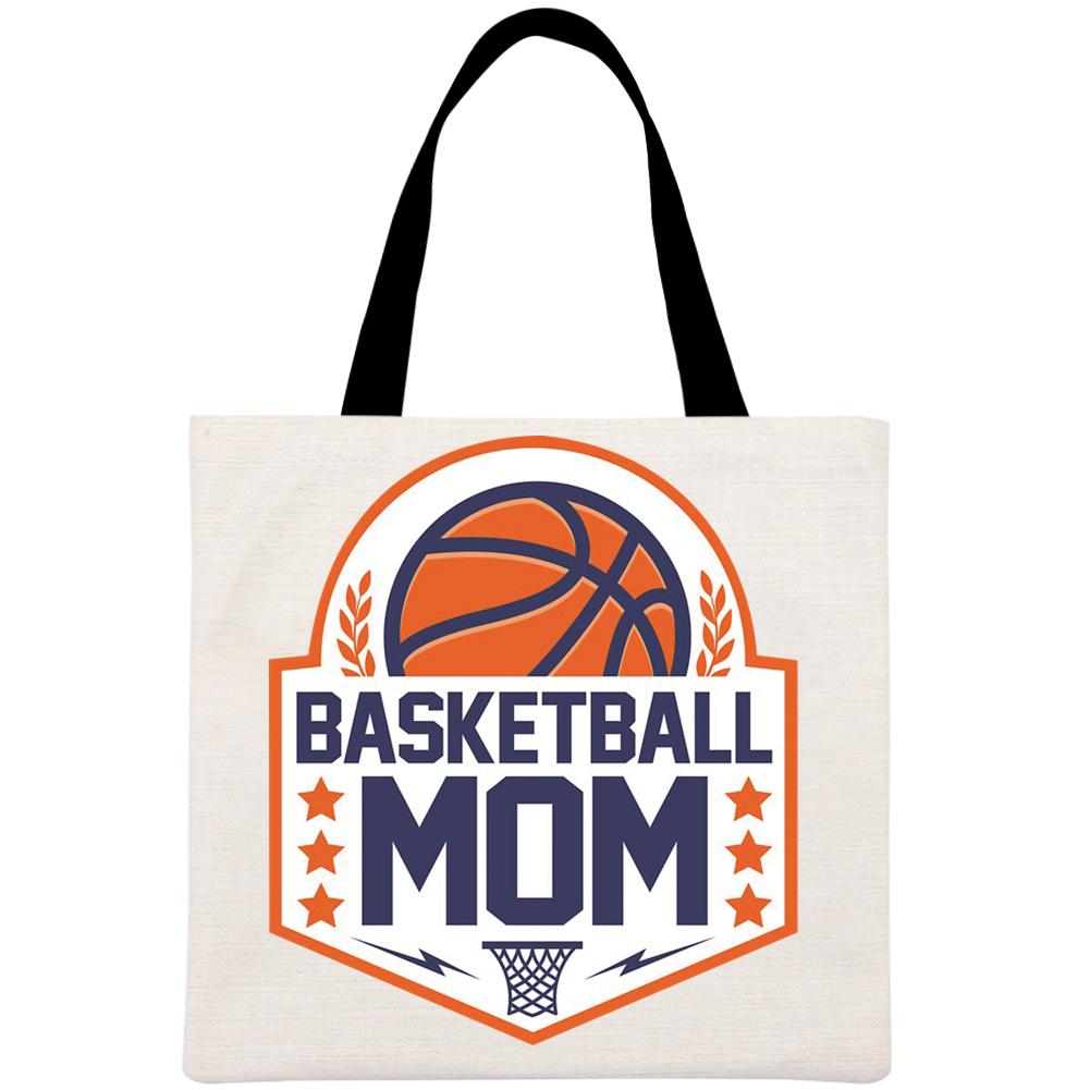 Basketball Mom Printed Linen Bag-Guru-buzz