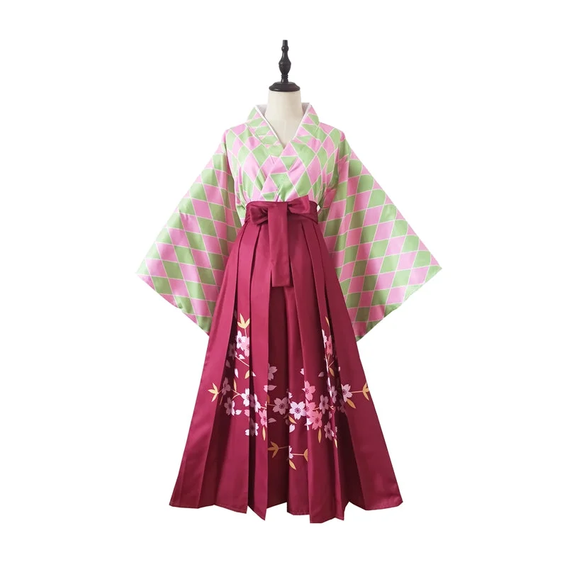 Nezuko Kamado Cosplay Costume  Women Kimono