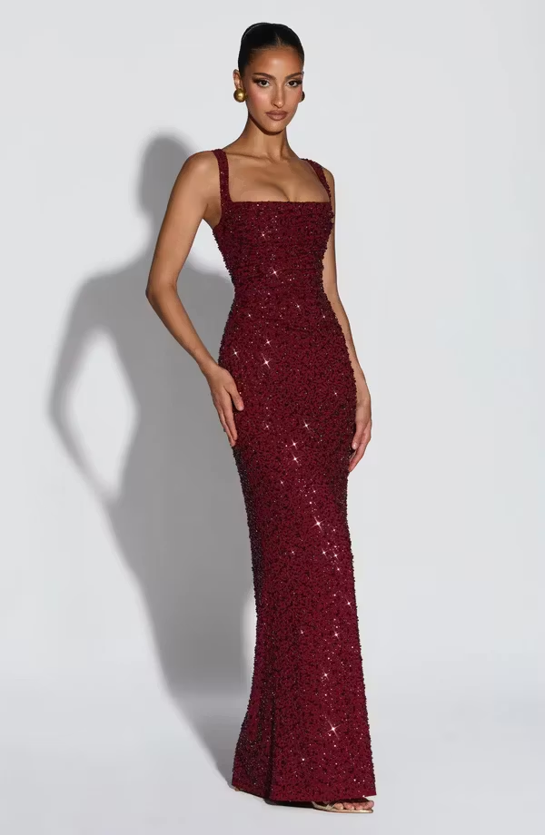 Square Neck Wide Shoulder Straps Sleeveless High-Waisted Long Mermaid Prom Dress With Beading | RH0082 Wellcucu
