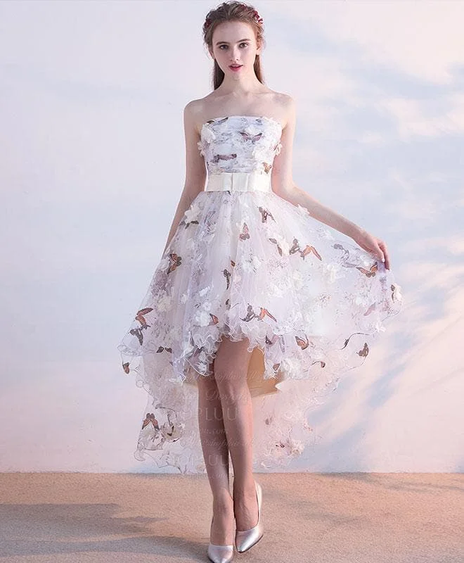 Unique Tulle Lace Short Prom Dress, Tulle Homecoming Dress SP17174