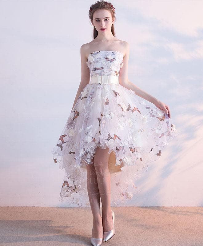 Unique Tulle Lace Short Prom Dress, Tulle Homecoming Dress SP17174