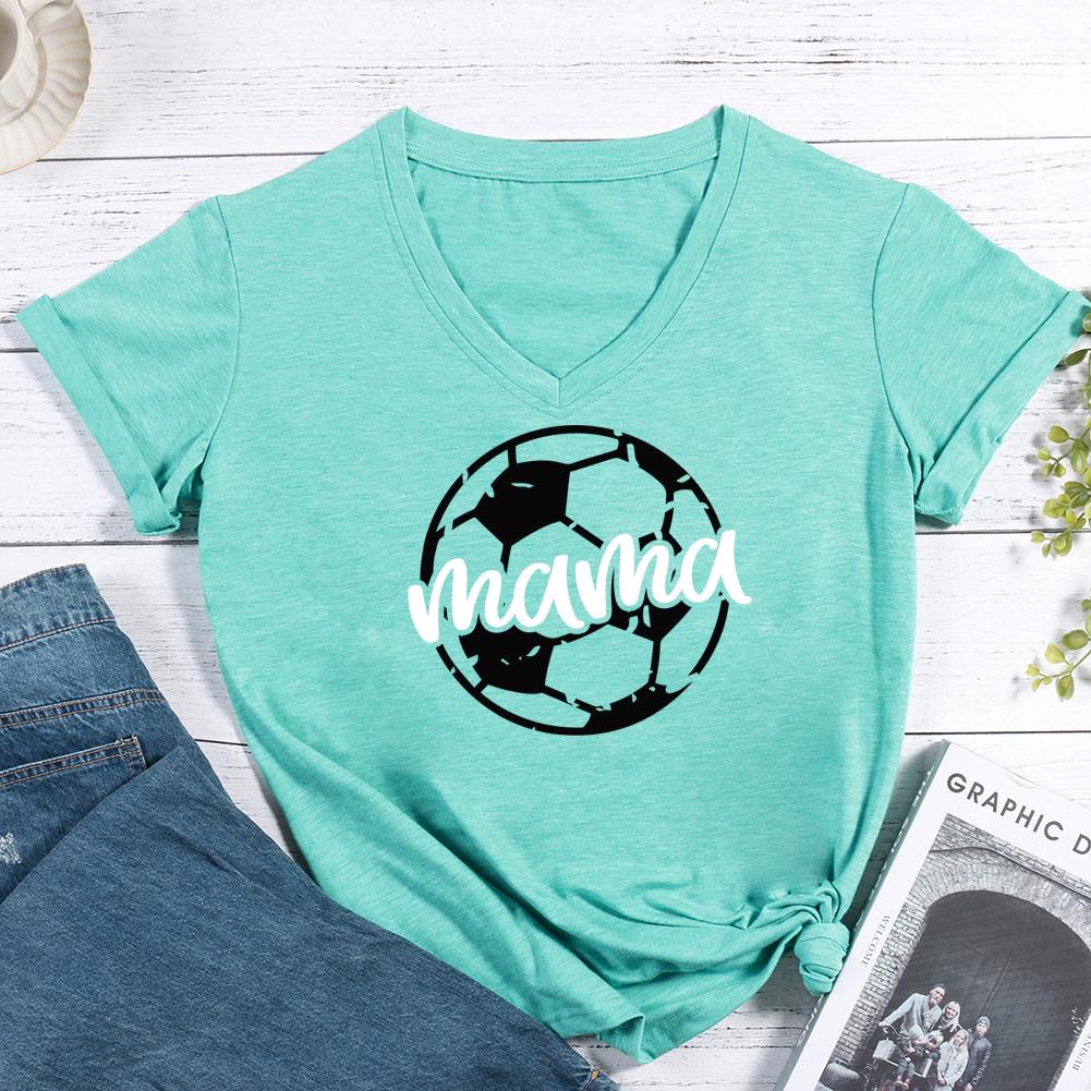 Soccer Mama V-neck T Shirt-Guru-buzz