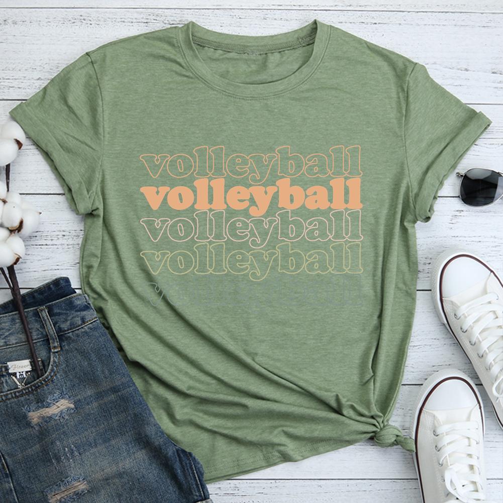 Volleyball Round Neck T-shirt-Guru-buzz