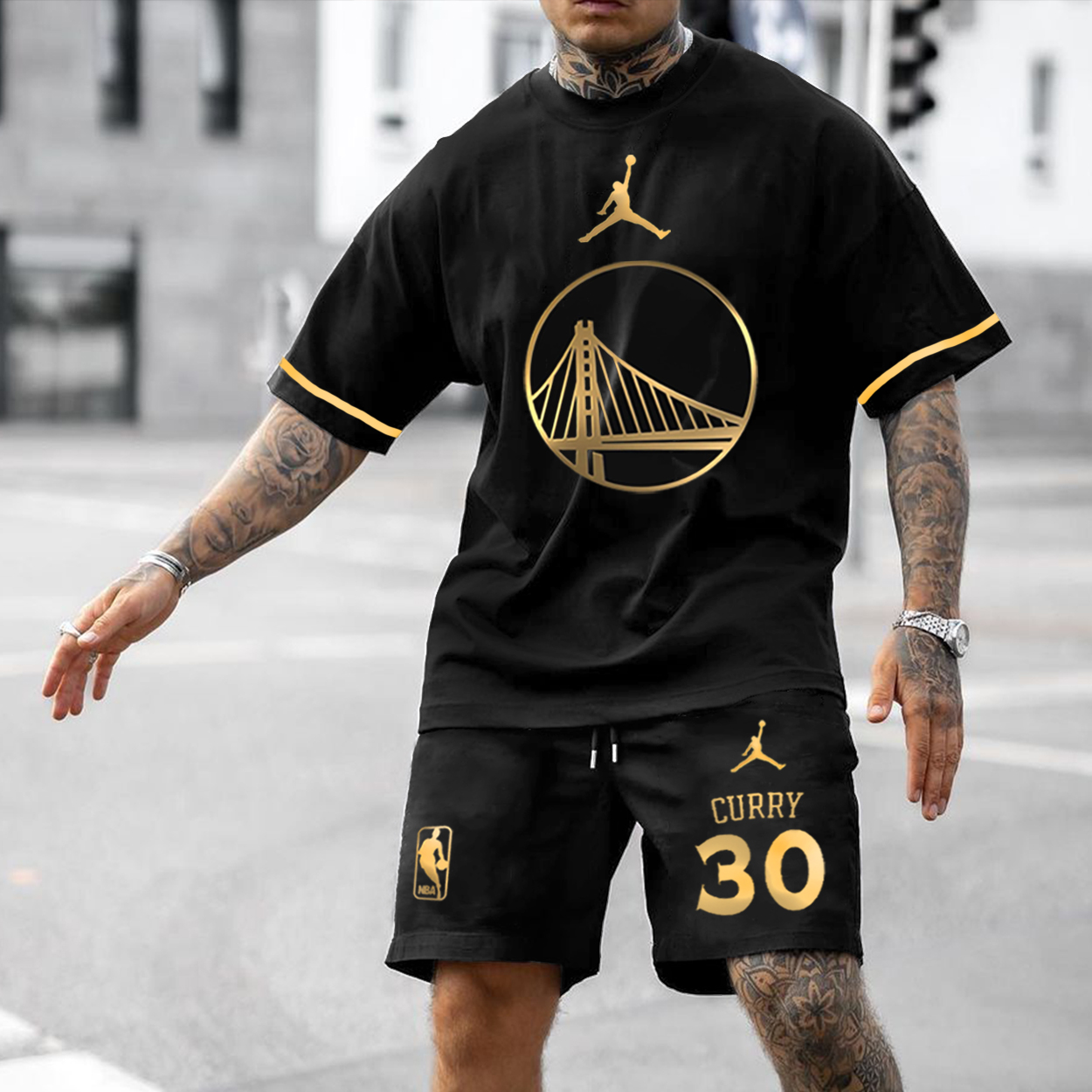 Men's WR Basketball Printed Jersey Sports Shorts Suit Lixishop 