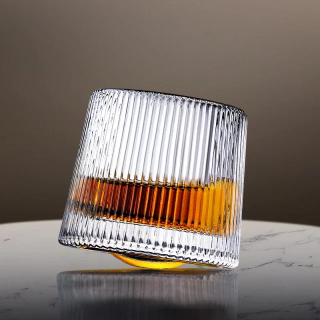 Spinning Tumbler Crystal Glass-bar Wine Whiskey Beer Glass - Appledas