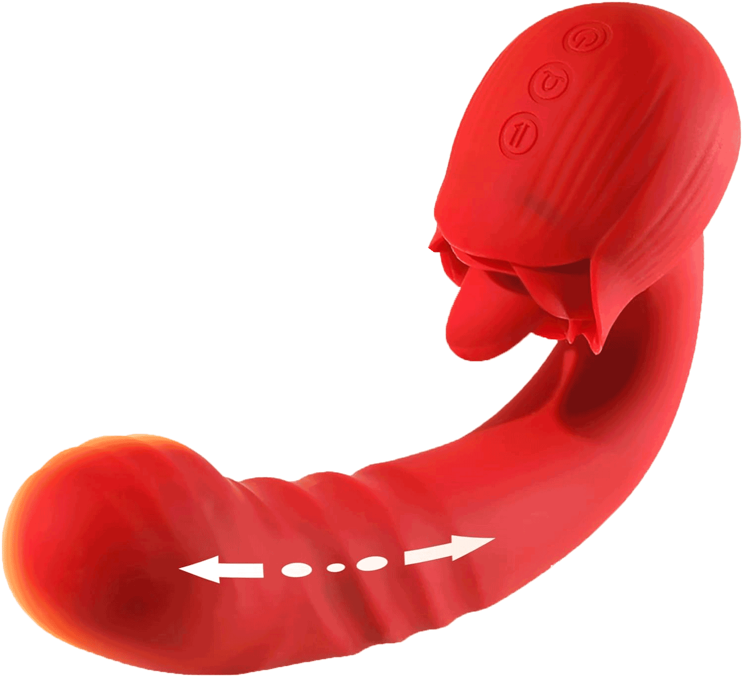 Zoya – Rose-Inspired Tongue Motion Vibrator with 10 Thrusting Modes & Dual Stimulation for G-Spot and Clitoral Use for Women By Rose Toy