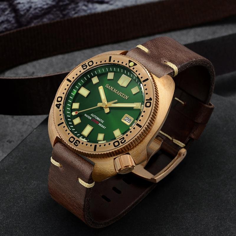 San Martin Bronze Captain Willard 6105 Turtle Watch SN047San Martin Watch San Martin Watch StoreSan Martin Watches