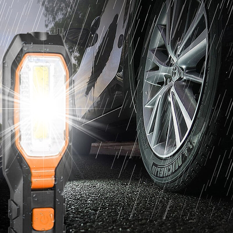 Magnetic multifunctional folding work light