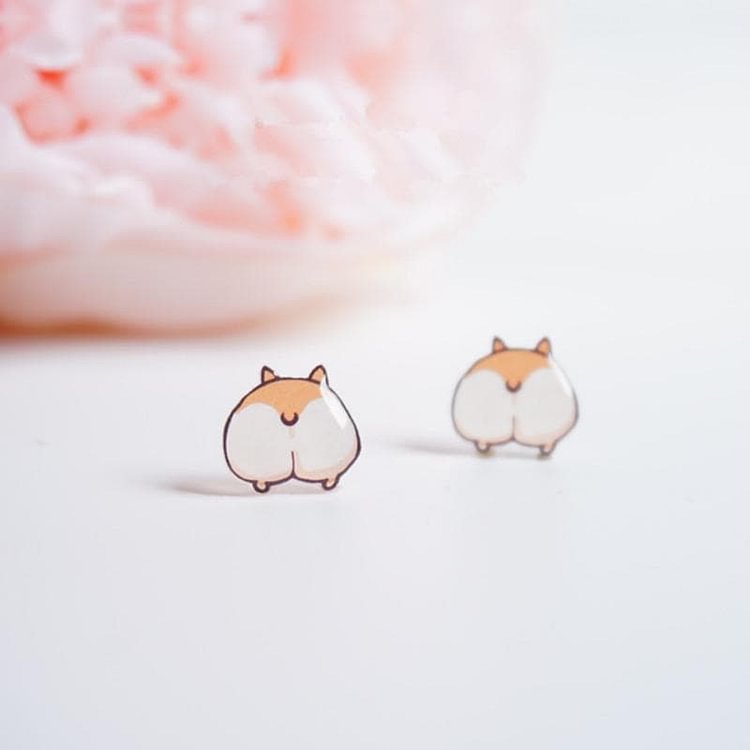 Kawaii Corgi Butt Earrings SP1811832