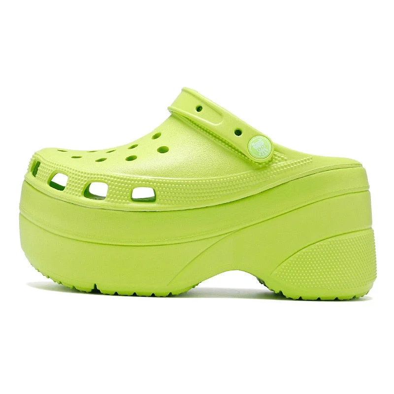Summer Women Clogs Platform Shoes Garden Sandals Cartoon Fruit Slippers Slip On For Girl Beach Shoes Fashion Slides Women
