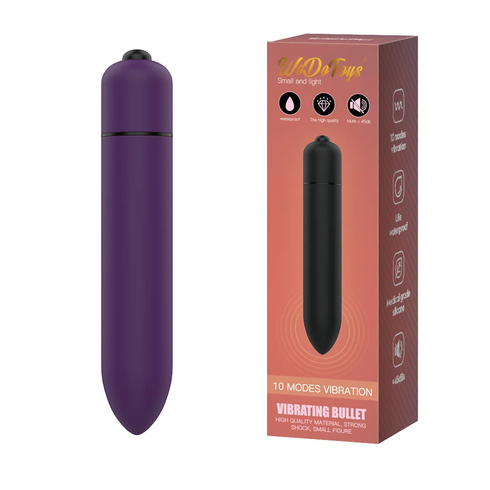 Strong Shock 10 Frequency Long Vibration Mini Bullet - Rose Toy