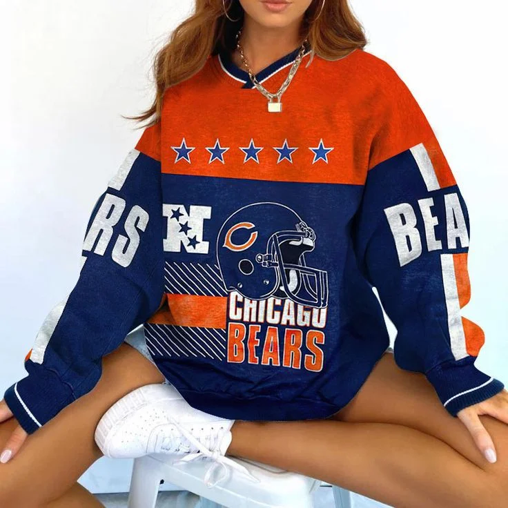 Chicago Bears V-neck Pullover Sweatshirt
