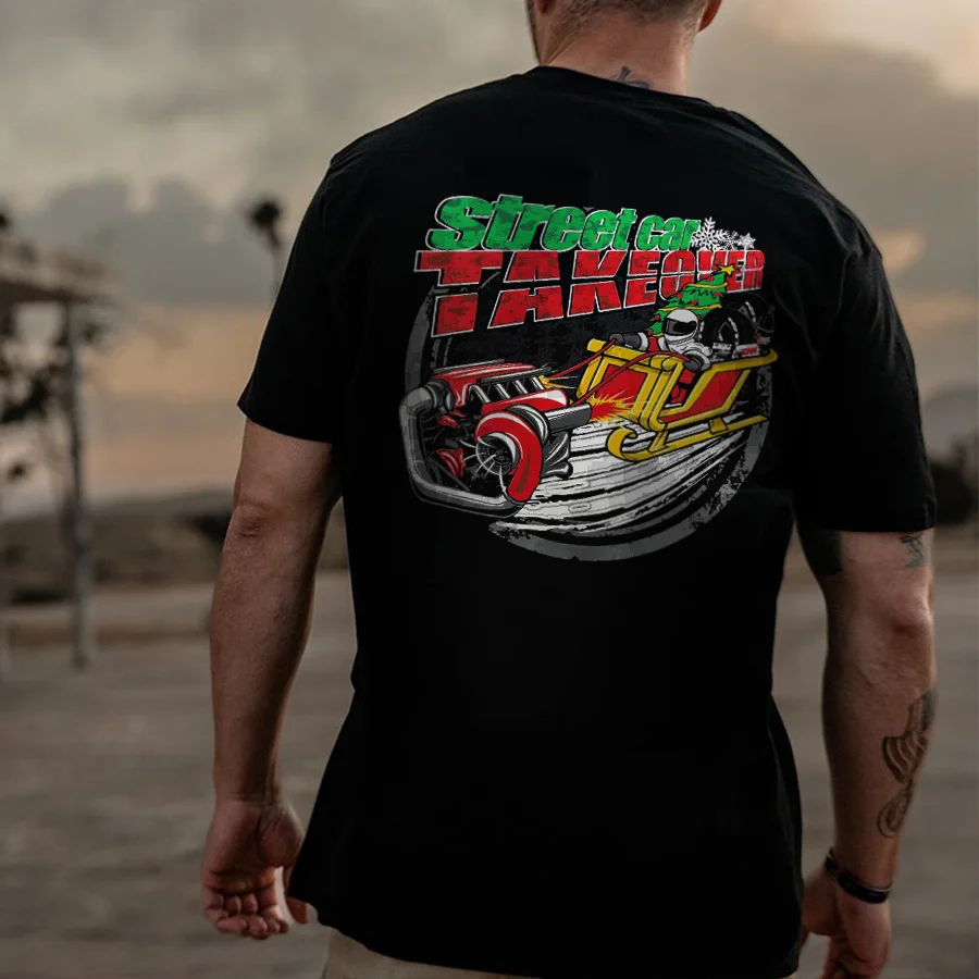 Street Car Takeover Printed Men's T-shirt - Devcarry
