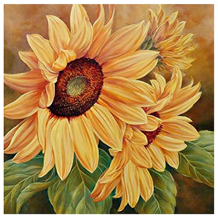 Sunflower Round Full Drill Diamond Painting 30X30CM(Canvas) gbfke