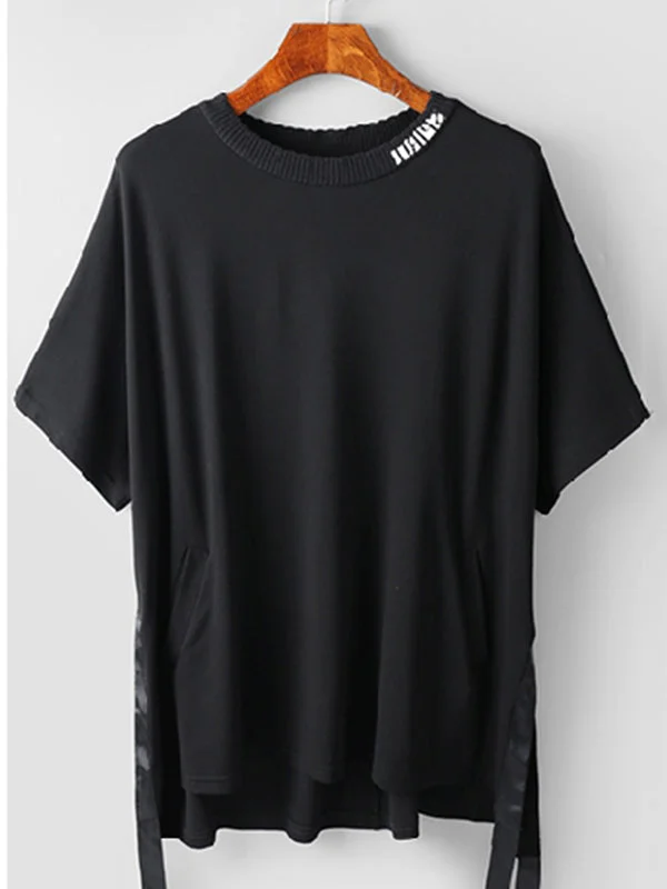 Original Split-Side Plus Size Batwing Sleeve T-Shirt