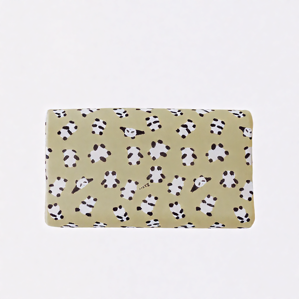 Latex Children's Pillow with Panda Print Design for Healthy Sleep and Growth Support