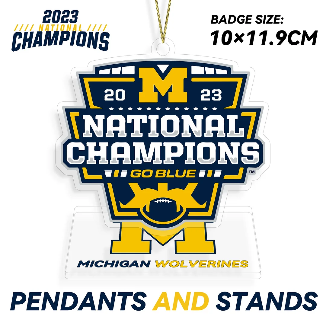 2023 Michigan Wolverines National Champions Keychain & Pendants & Stands