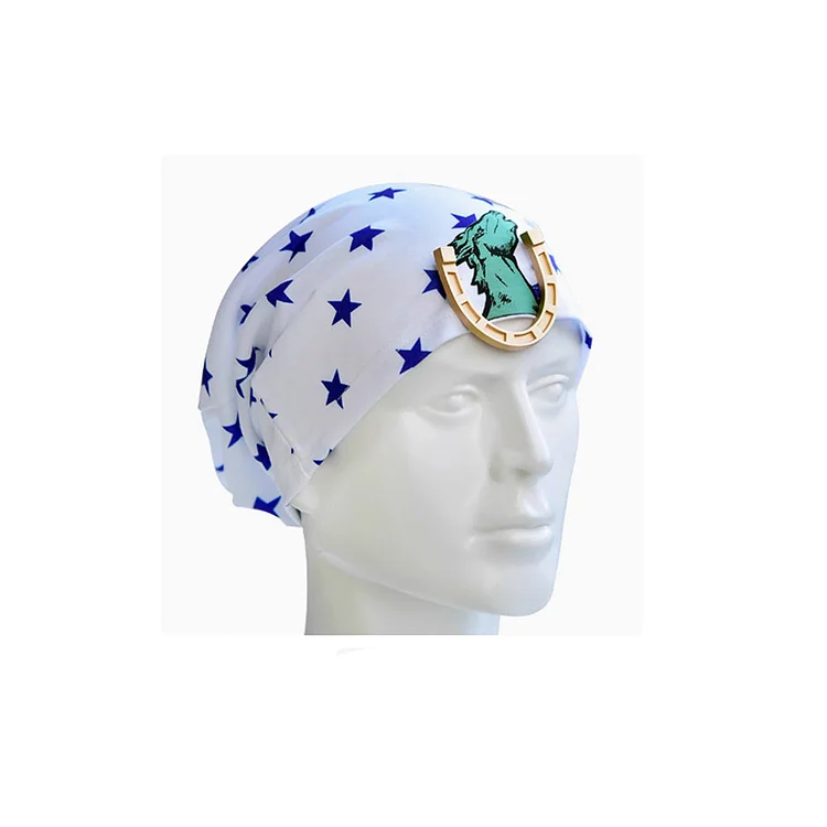Johnny Joestar Blue Star White Hat Cap Cosplay Headwear Accessories Carnival Props