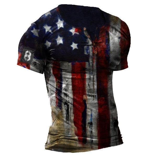 【Buy 1 Get 1 Free】Retro Casual Mens Outdoor Horror Crew Shirt