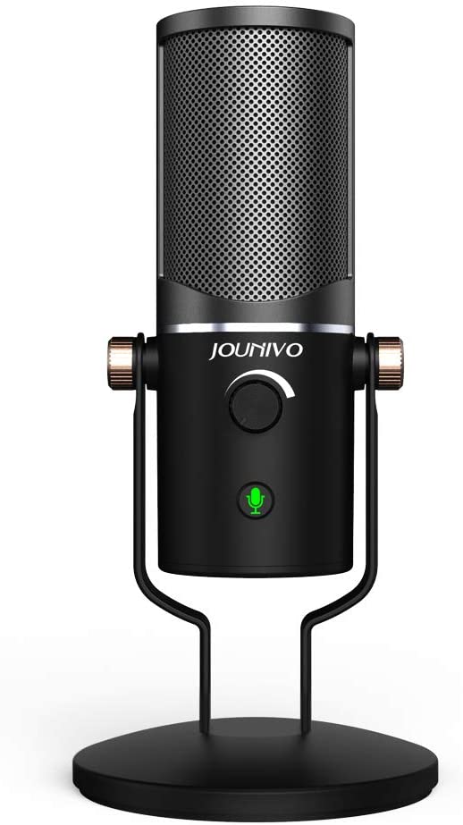 JOUNIVO Podcast Microphone USB Consender Recording Computer Microphone  Kit,JV905 Studio Cardioid PC Mic Set with